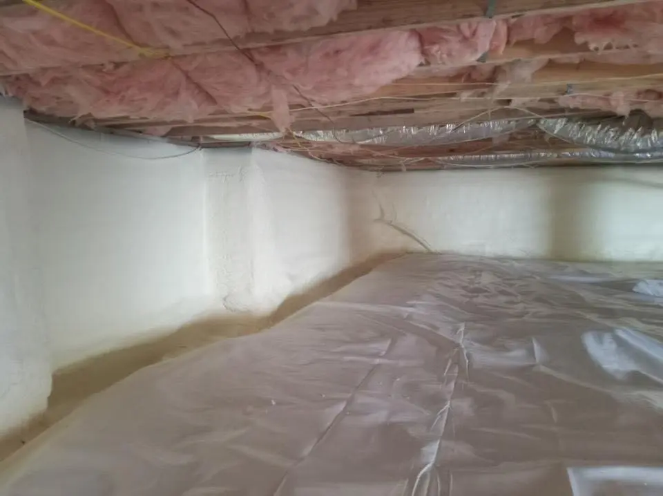 Crawl space encapsulation with closed-cell spray foam for Roof Leak Repair in Burkburnett